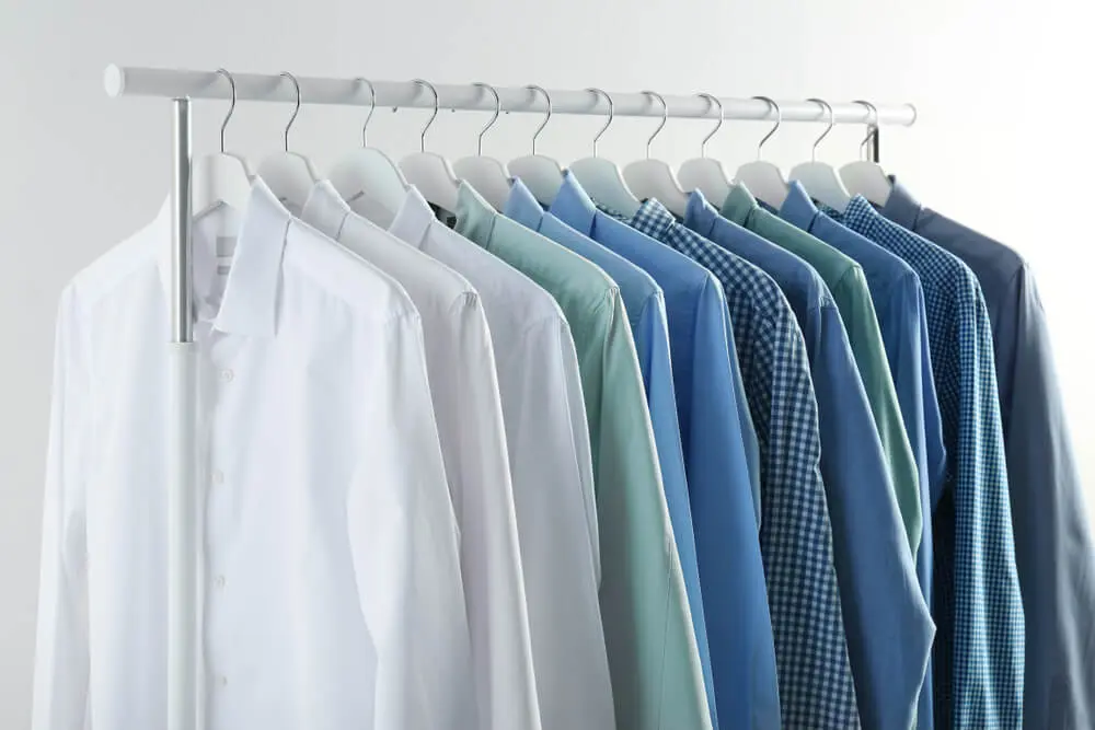 Collection of shirts in various colors and patterns